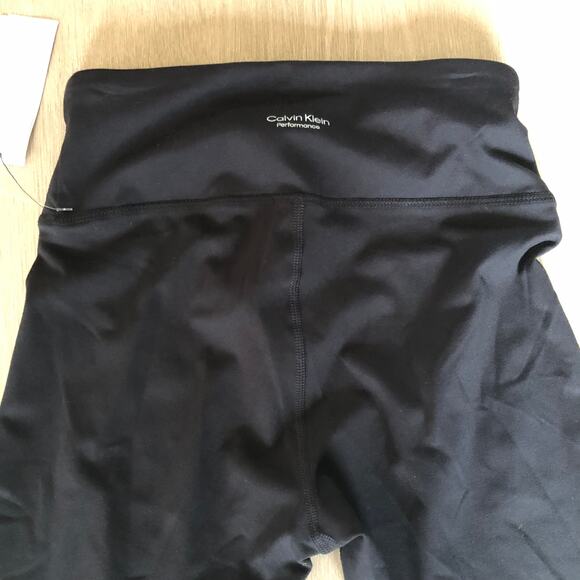 Calvin Klein Leggings Womens XS Black Pink Performance 7/8‎ Ankle Logo Spell Out - Picture 10 of 12
